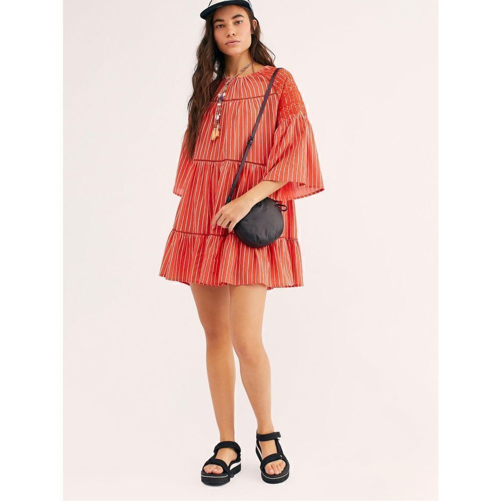 Free People Lola Embroidered Mini Dress Size XS‎